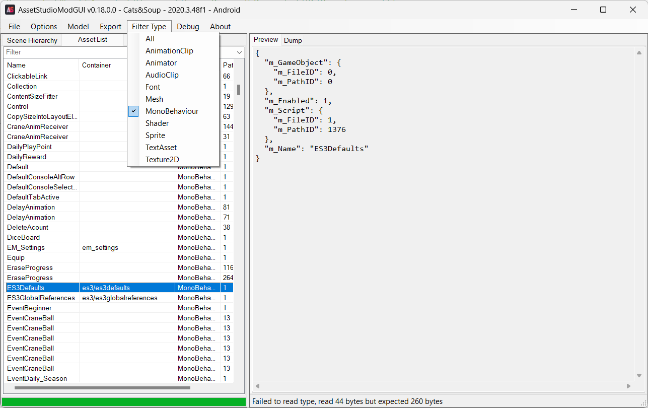 ES3Defaults trong AssetStudioMod